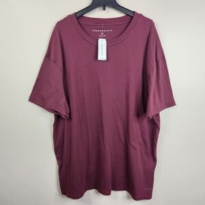 NEW Aeropostale Mens Blank Crew Neck Oversized Short Sleeve Cotton Tee XL
